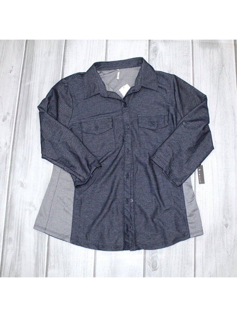 NEW 3rd + Malt Women's Button Down Shirt - Sz L